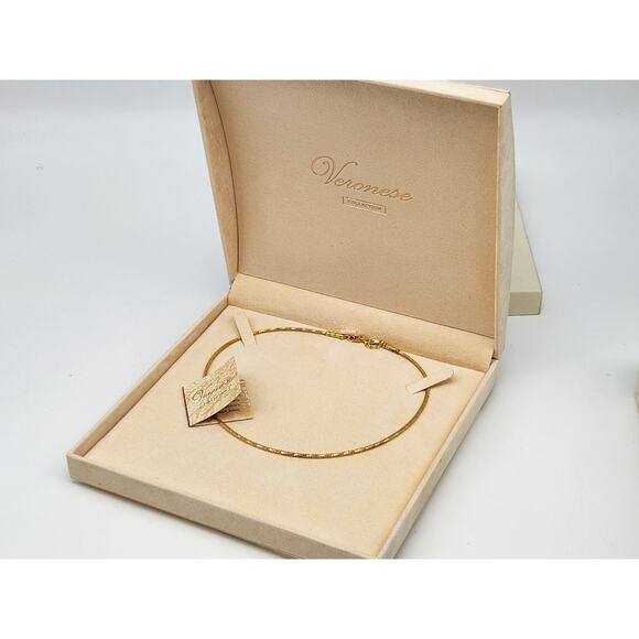 Veronese QVC Sterling Silver 925 Italy Vermeil Necklace 16 - 18''L - Picture 1 of 13